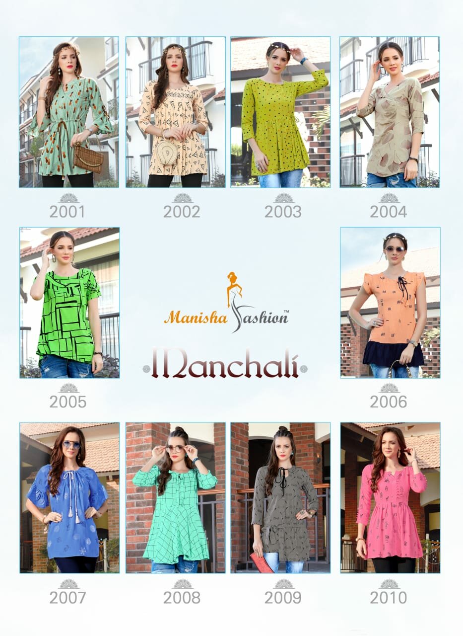 Manchali Vol-02 Manisha Fashion Heavy Slub Rayon Top Manchali Vol-02 Manisha Fashion Heavy Slub Rayon Top